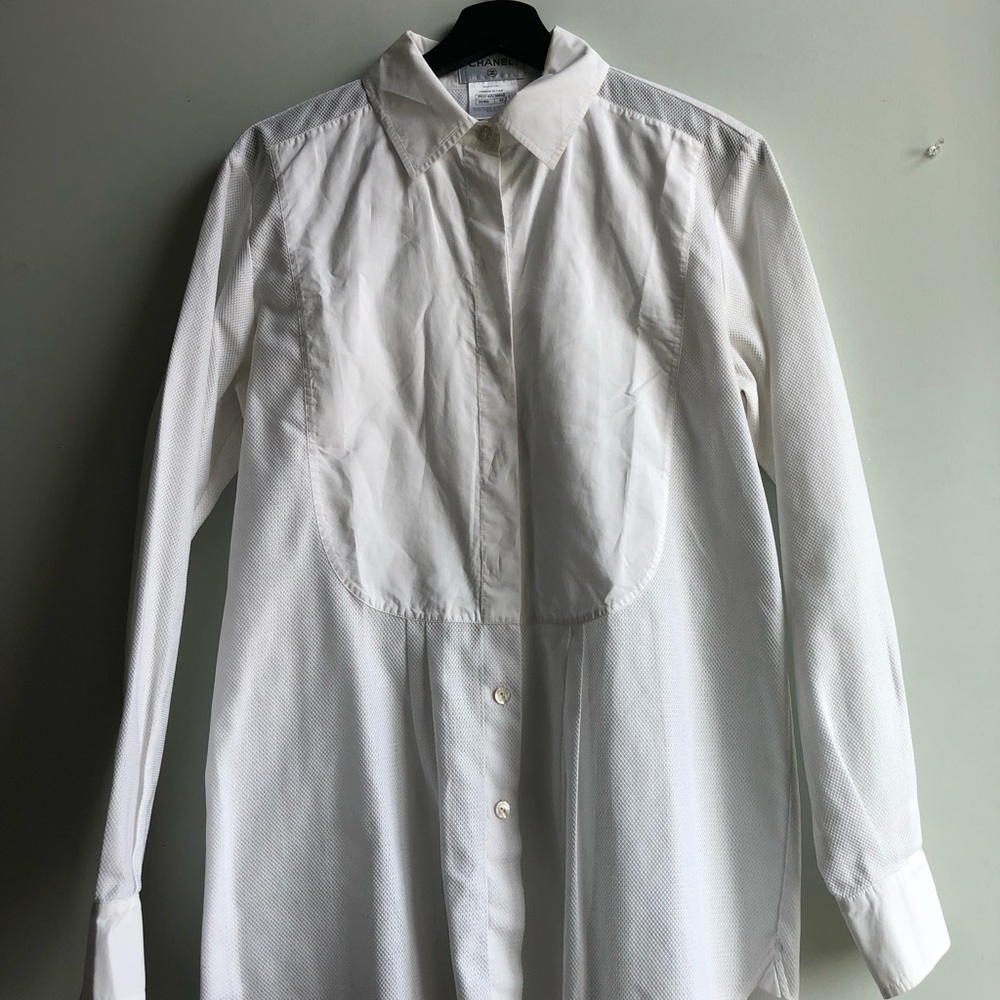 Chanel White Button Up